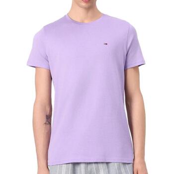 TOMMY JEANS T-shirt TJM ESSENTIAL SOLID TEE met ronde hals en subtiele logo-vlag