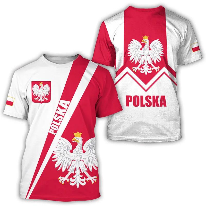 Wengy 2 Polen T-shirts Poolse vlag 3D-print Streetwear Mannen Vrouwen Casual Mode Oversized Korte Mouw T-shirt Kinderen T-shirts Tops Kleding L