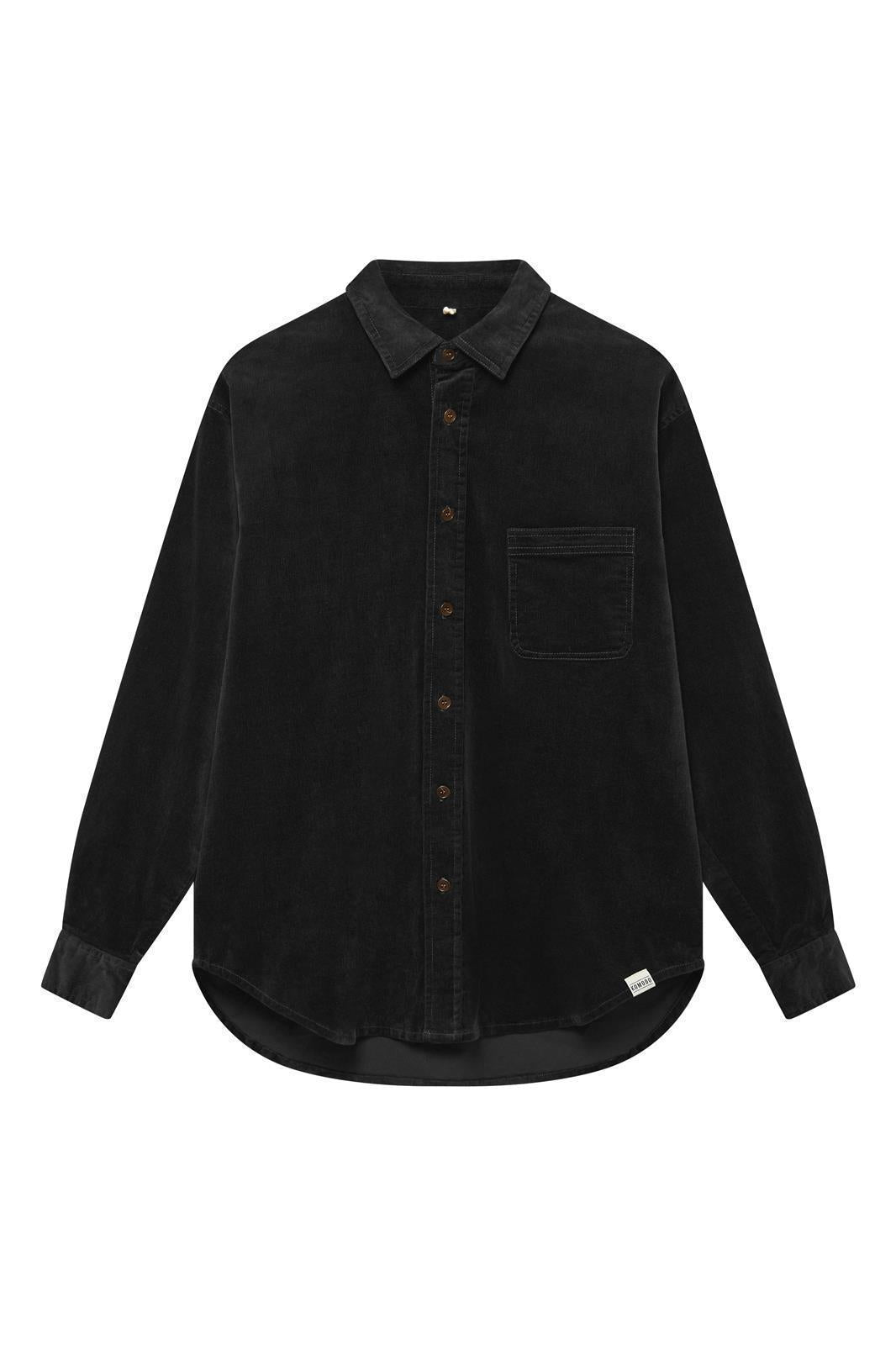 KOMODO Herren vegan Hemd Cord Abel Schwarz