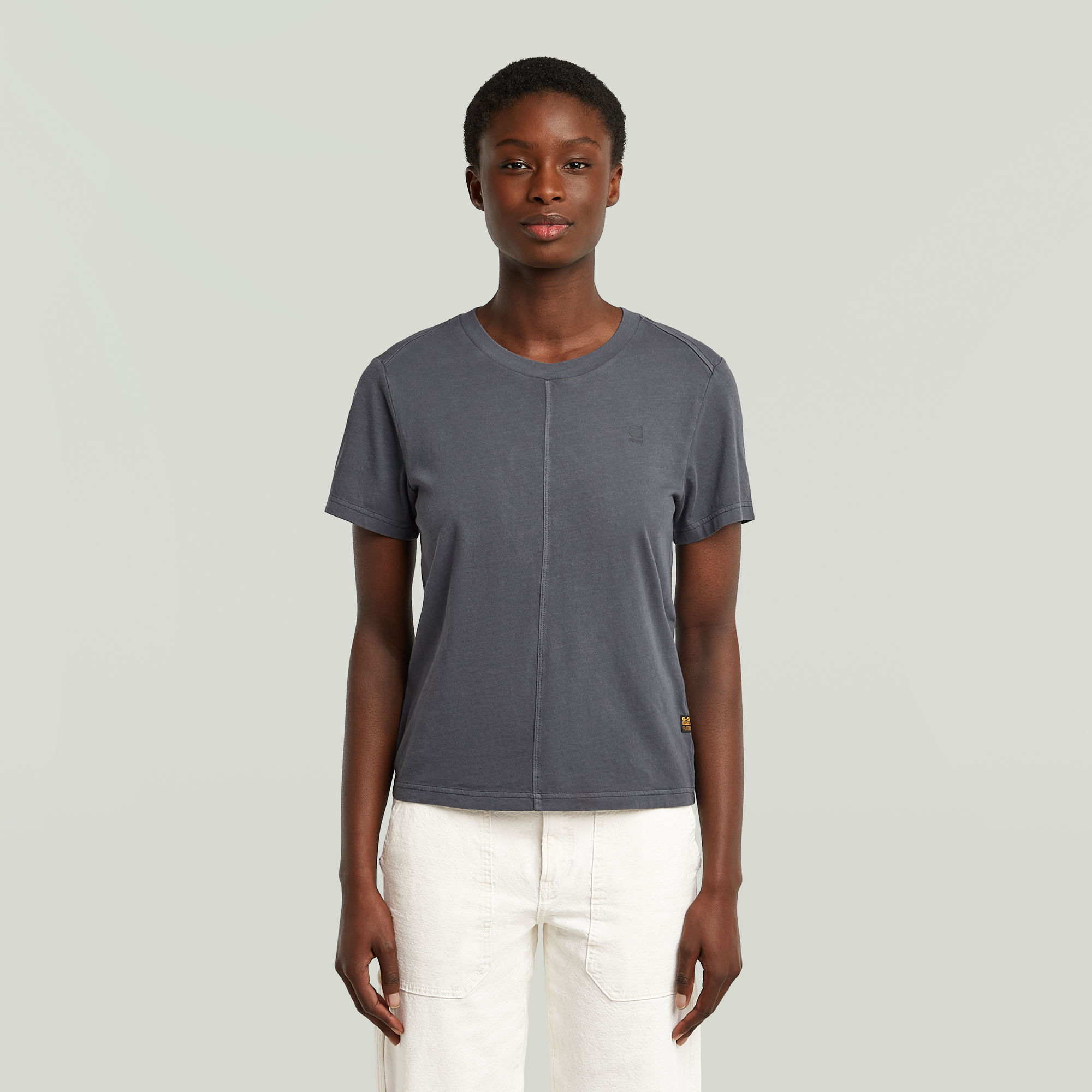G-Star RAW Overdyed Front Seam T-shirt - Donkerblauw - Dames