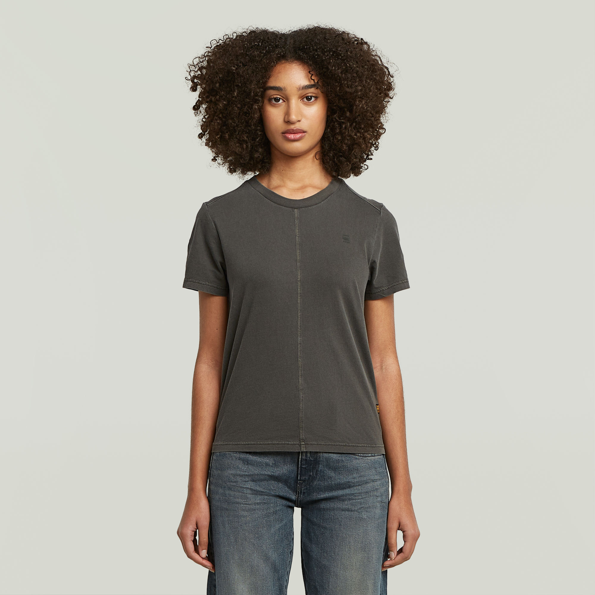 G-Star RAW Overdyed Front Seam T-shirt - Grijs - Dames