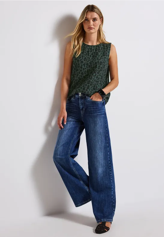 STREET ONE Top Mousseline met print