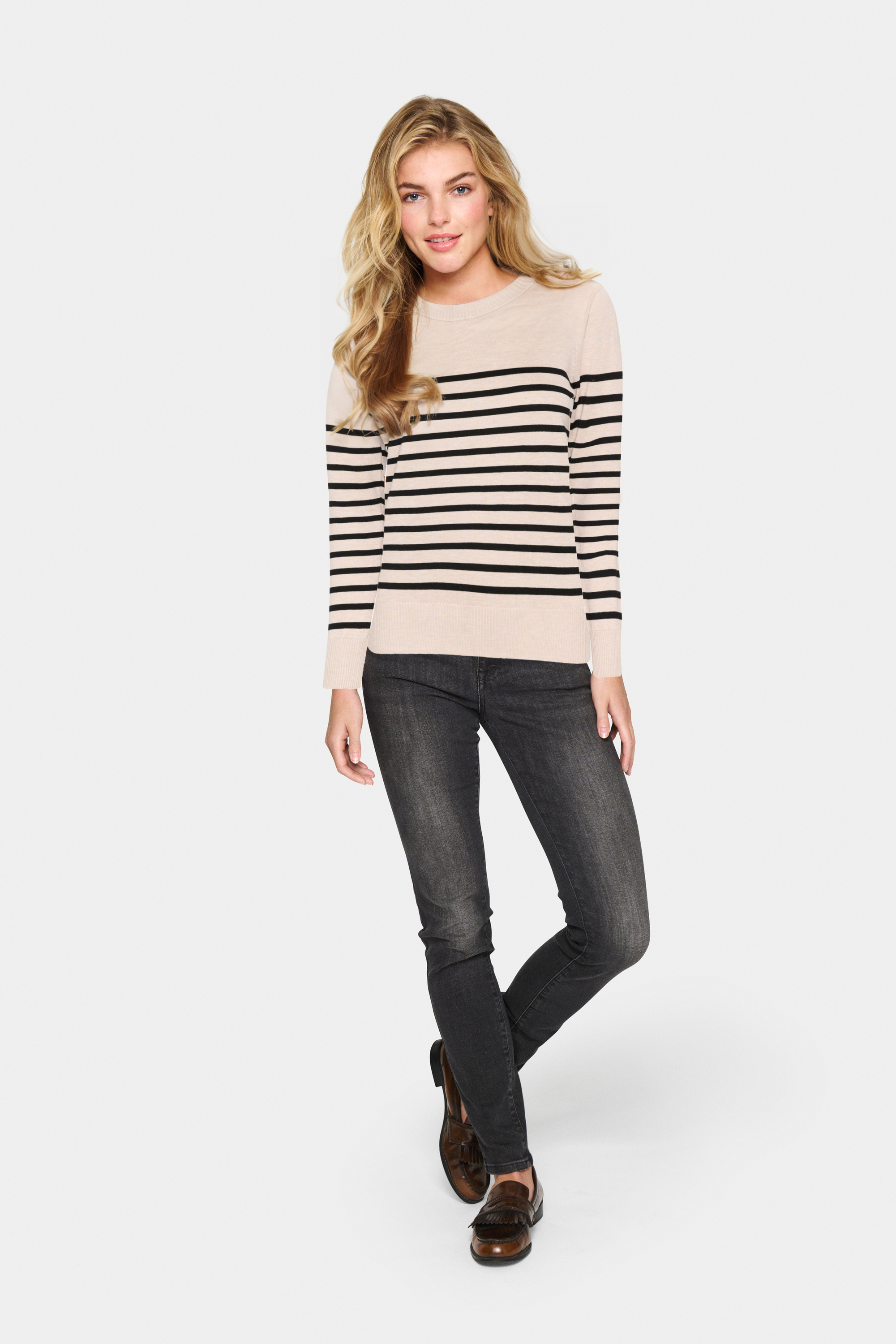Saint Tropez Gebreide trui MilaSZ LS Striped