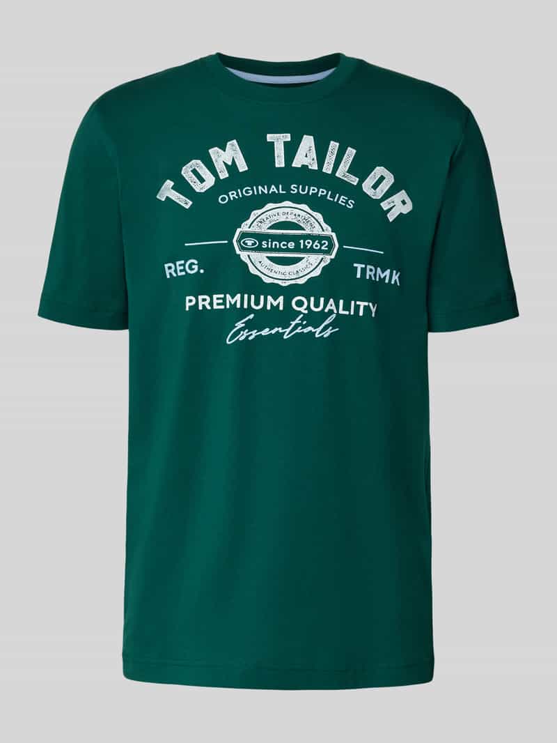 Tom Tailor T-shirt met grote logo-frontprint