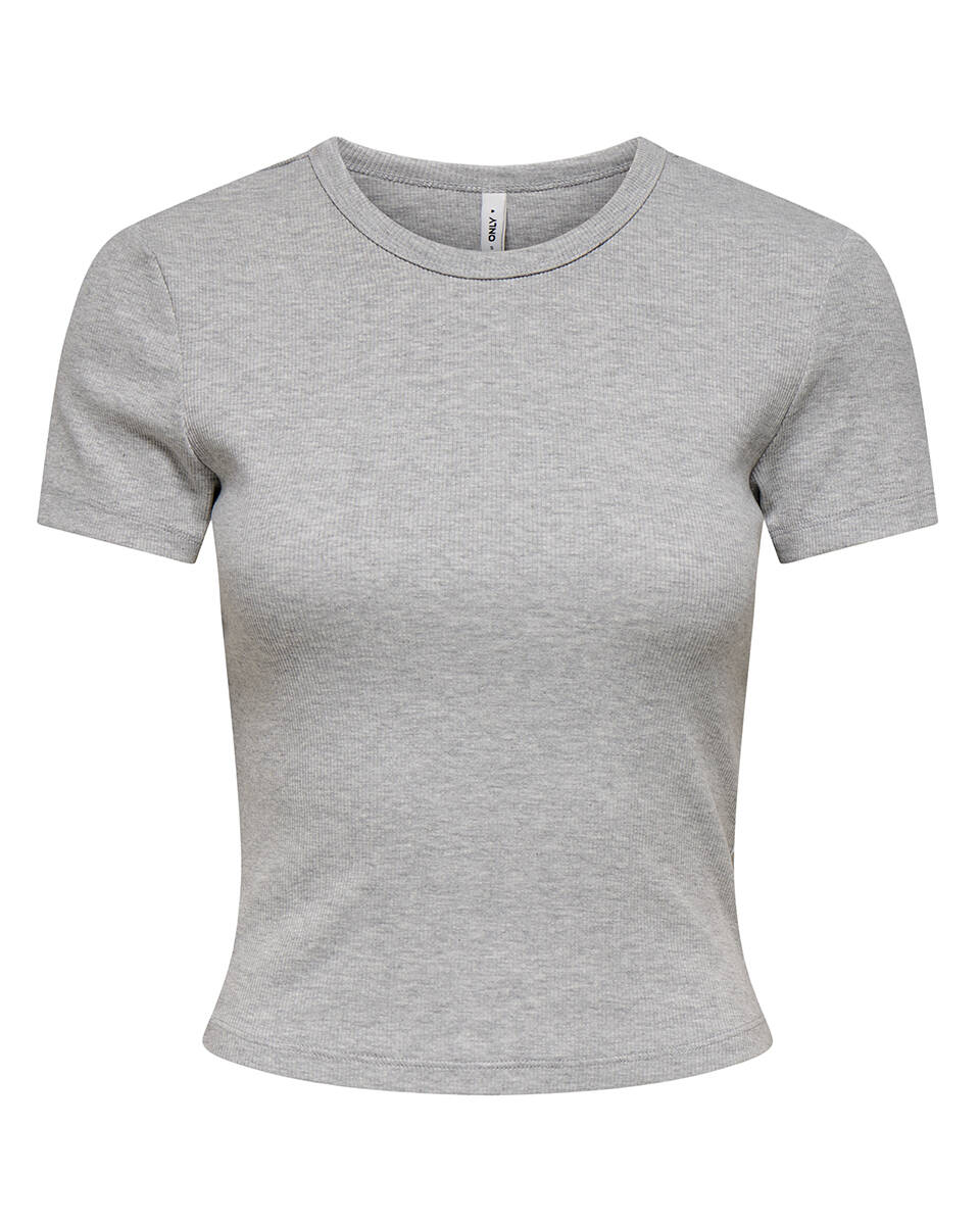 Only Shirt met korte mouwen ONLVAL S/S O-NECK TOP CC JRS