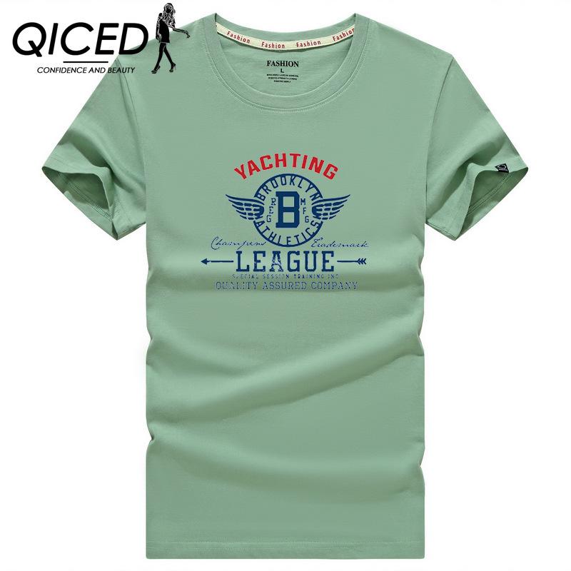 QICED Heren T-shirt met korte mouwen en losse, trendy O-hals 5XL roze