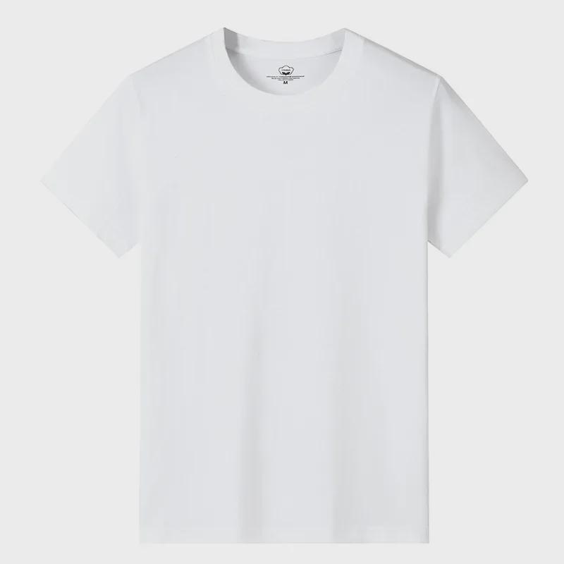 PulseTrade Heren plus size wit ronde hals kort mouw trendy T-shirt M