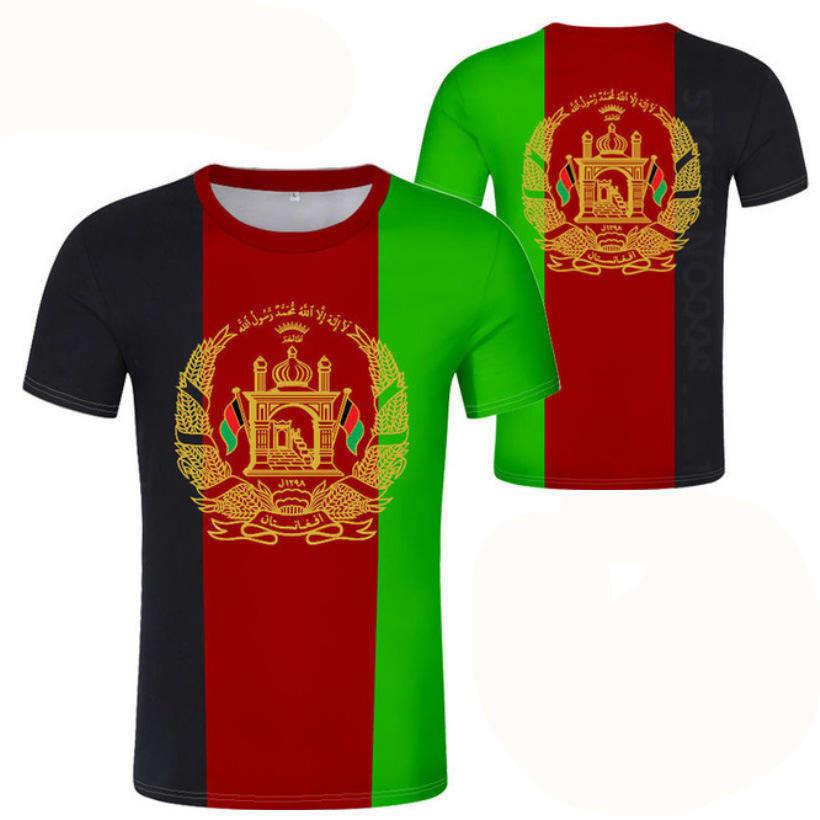 HerSight Kinder T-shirts Afghanistan Voetbal Vlag Jongens Heren T-shirt Voetbalstijl Unisex Korte Mouw Kinderstijl Geschikt voor Jongenskleding XXL