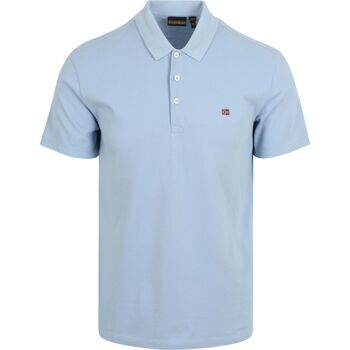 Napapijri T-shirt  Ealis Polo Chambray Blauw