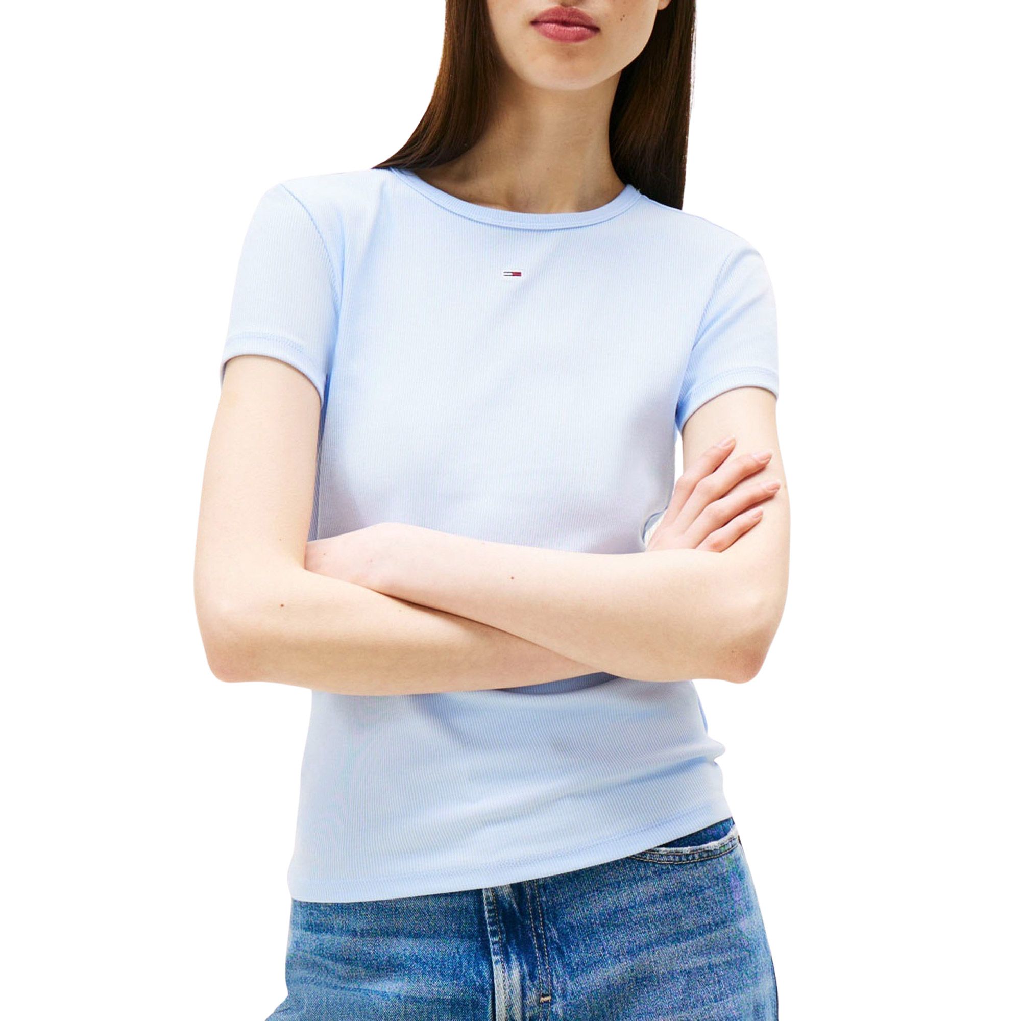 TOMMY JEANS T-shirt TJW SLIM ESSENTIAL RIB SS