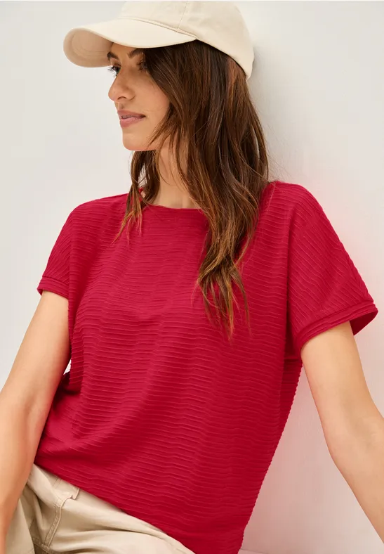 Cecil T-shirt met streepstructuur