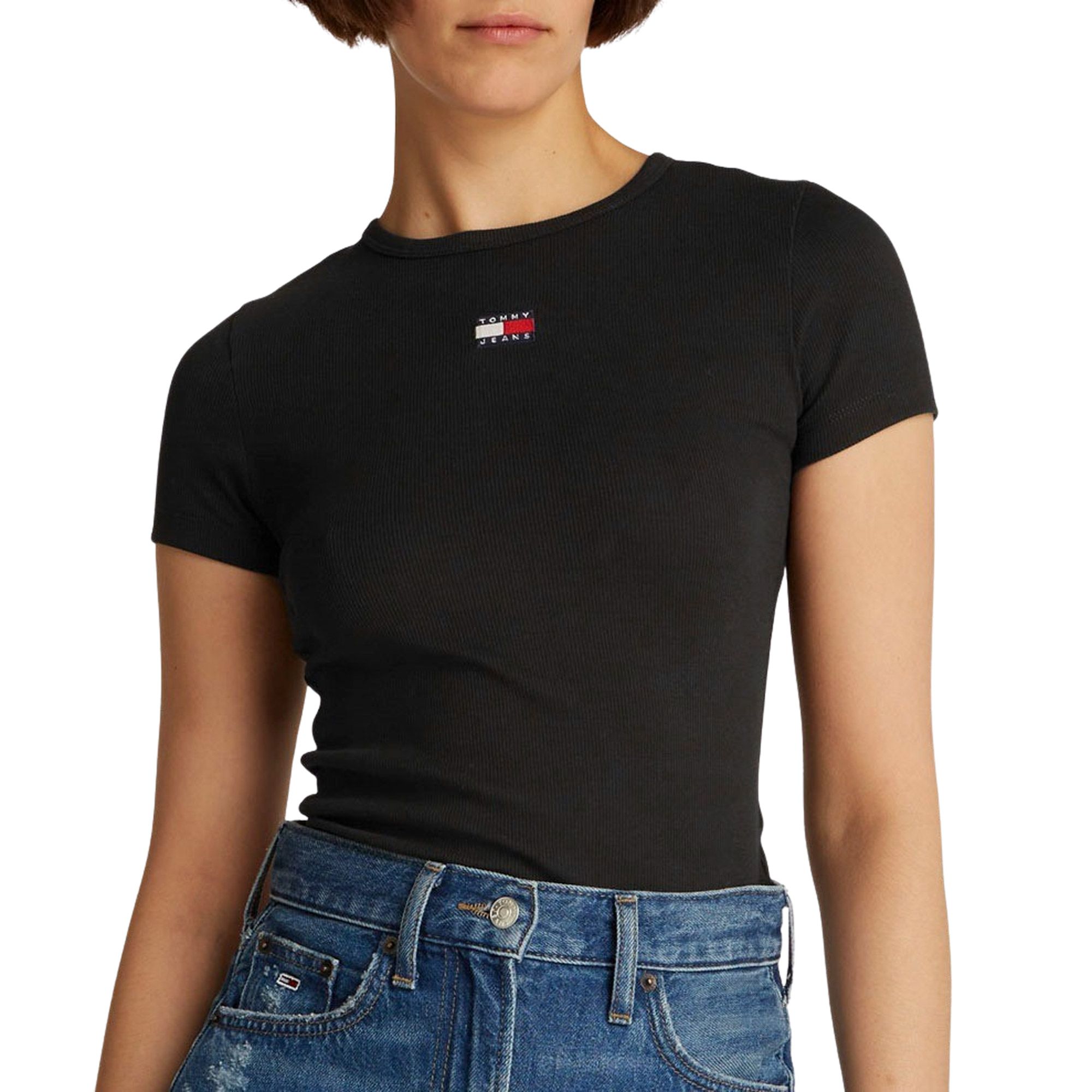 TOMMY JEANS T-shirt TJW SLIM BADGE RIB TEE