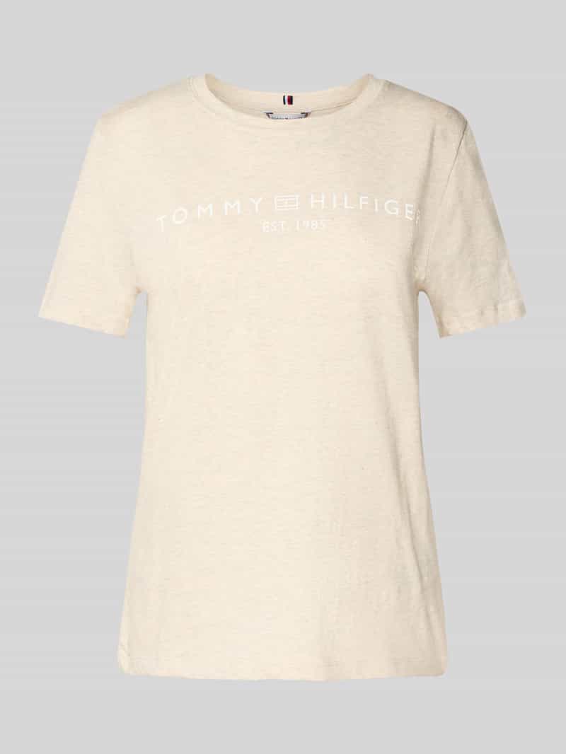 Tommy Hilfiger T-shirt REG CORP LOGO C-NK SS met een logo-opschrift