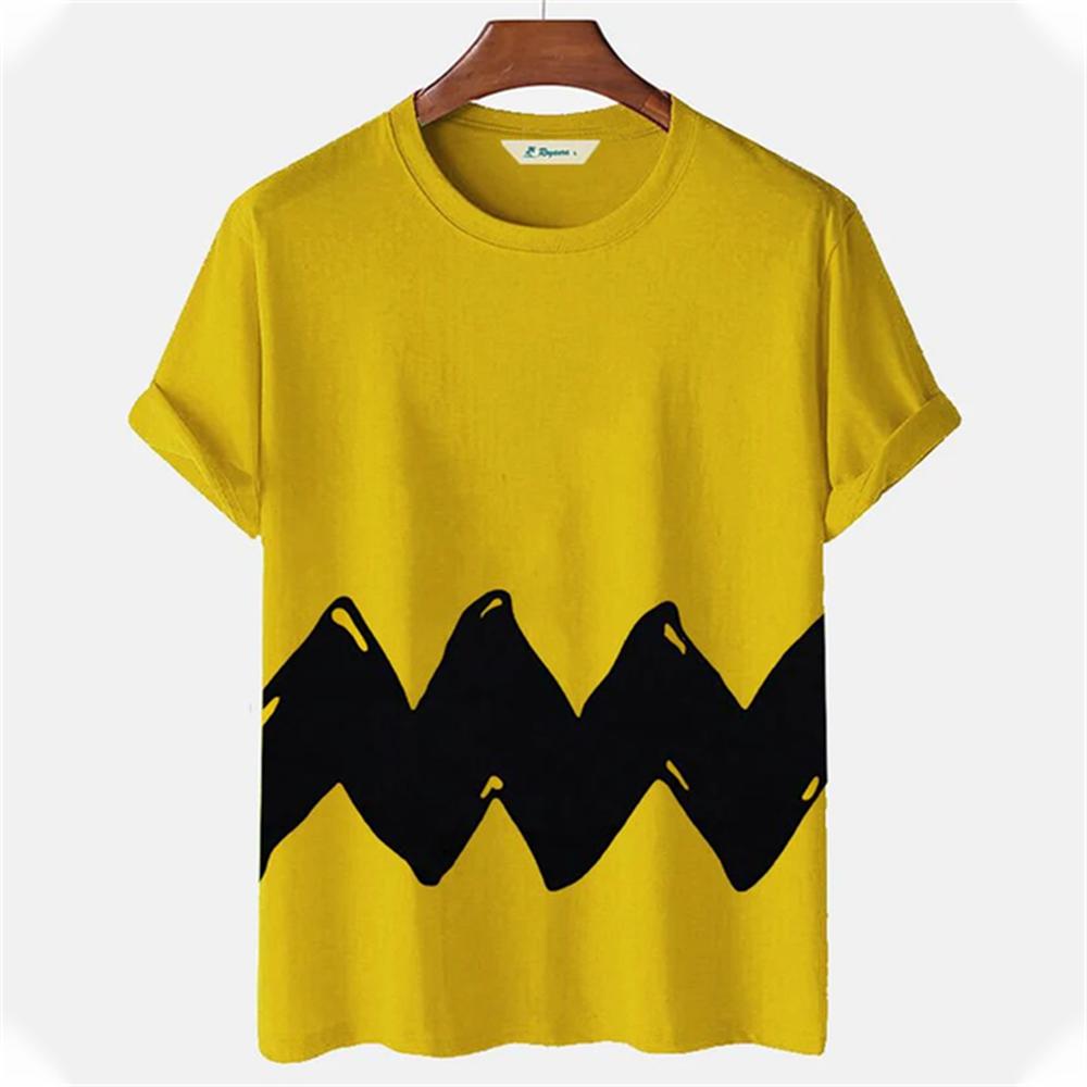 ETST WENDY 005 Zomer Heren T-shirt Splice Shirt Eenvoudige Streep Gedrukt Sweatshirt Met Korte Mouwen Katoenen Trui Oversized Ademend T-shirt Y2k M