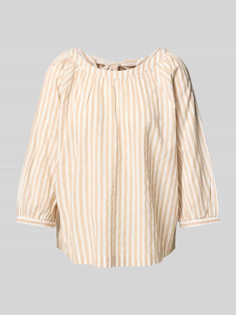 S.Oliver Blouse zonder sluiting met streep-patroon en grote strik op de rug