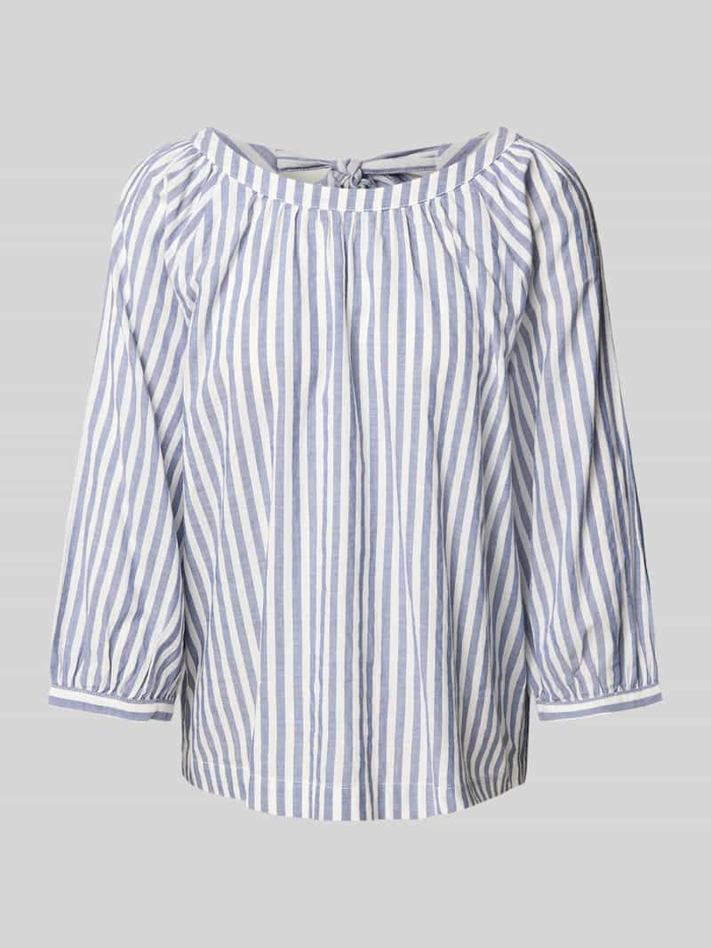 S.Oliver Blouse zonder sluiting met streep-patroon en grote strik op de rug