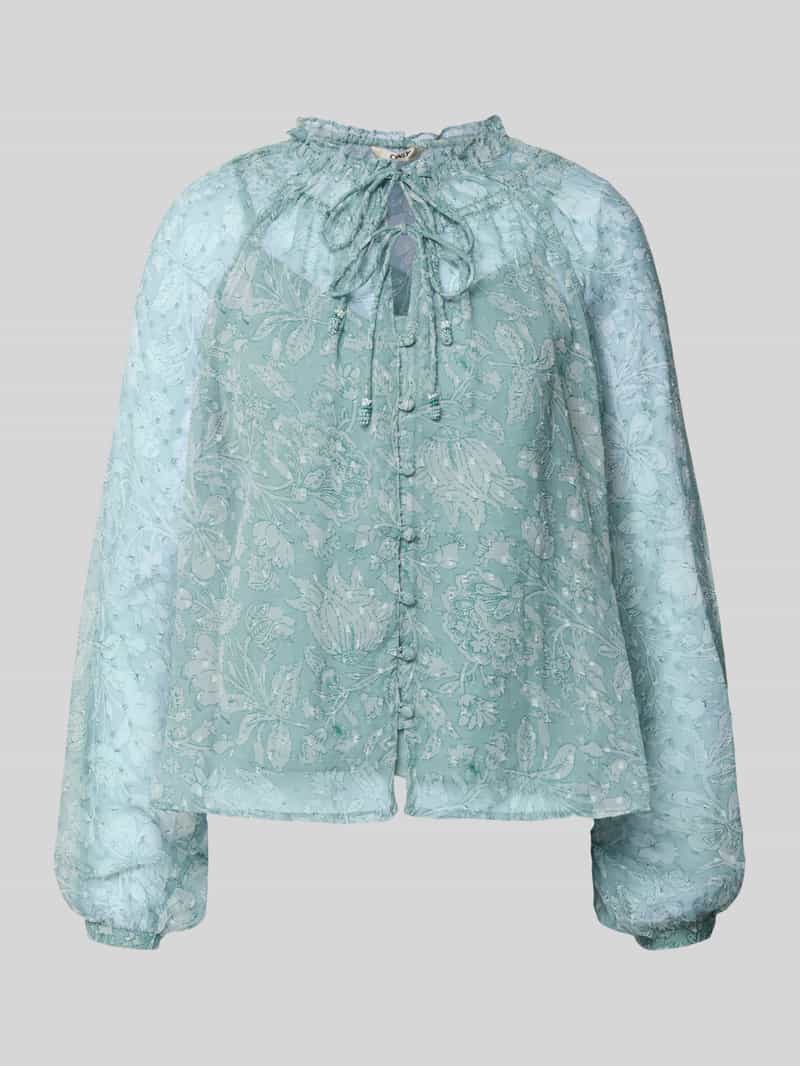 Only Chiffon blouse ONLELIZA LIFE LS V-NECK STRING TOP WVN