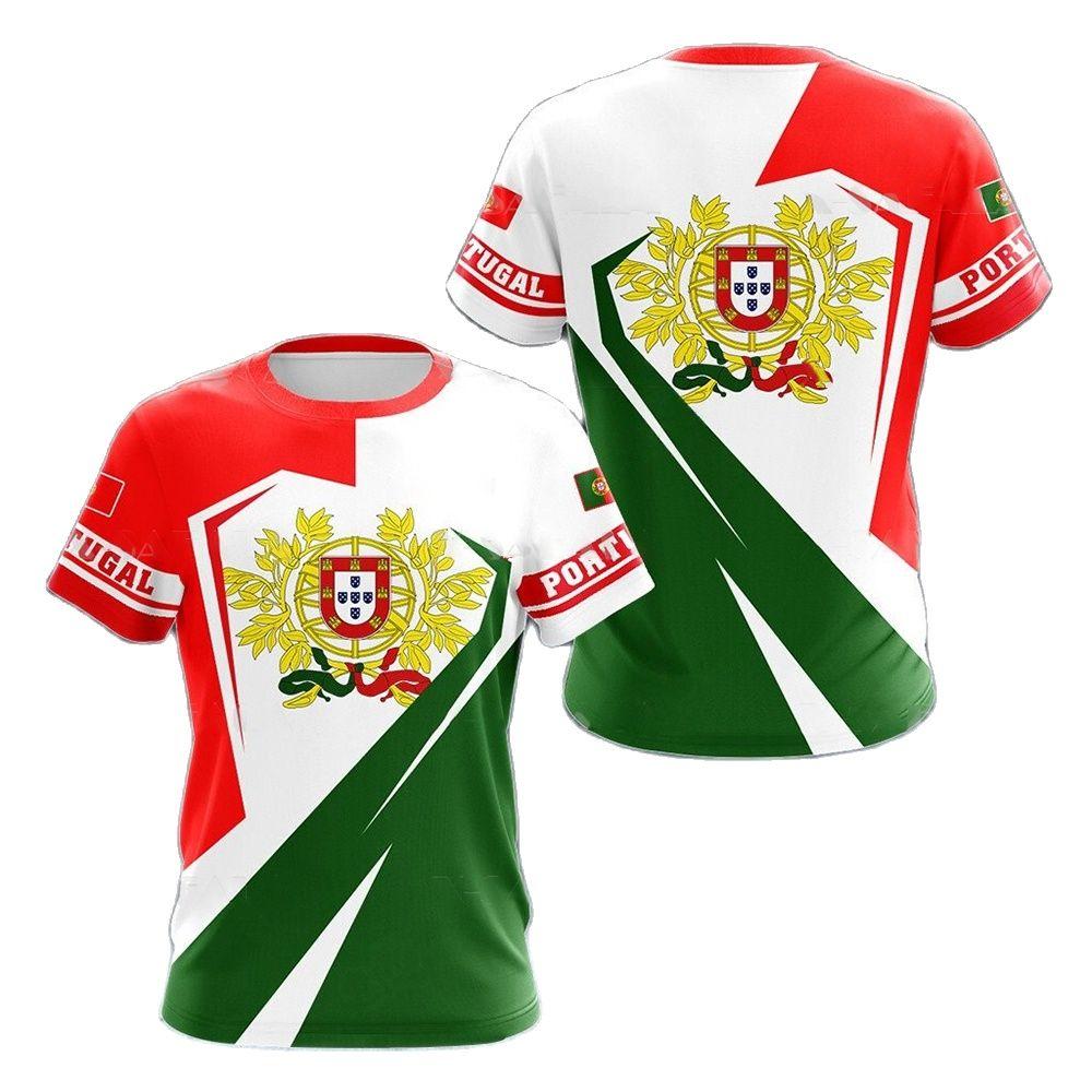 Xiao Xiang Portugal heren T-shirt vlag kleur nationaal embleem afdrukken unisex kleding zomer O hals korte mouw Memorial shirt herenkleding XS