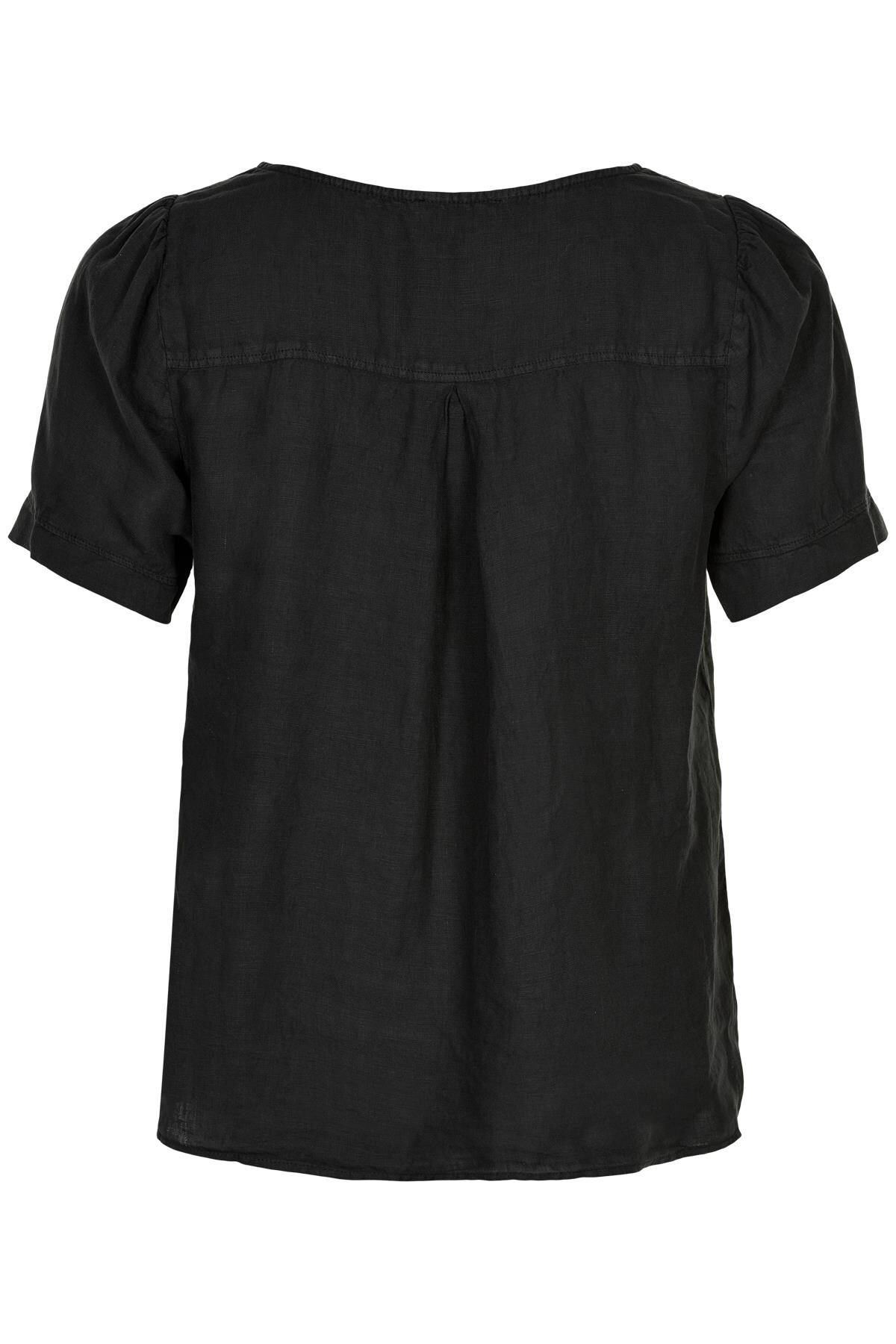 IN FRONT LINO BLOUSE 15038 999 (Black 999)
