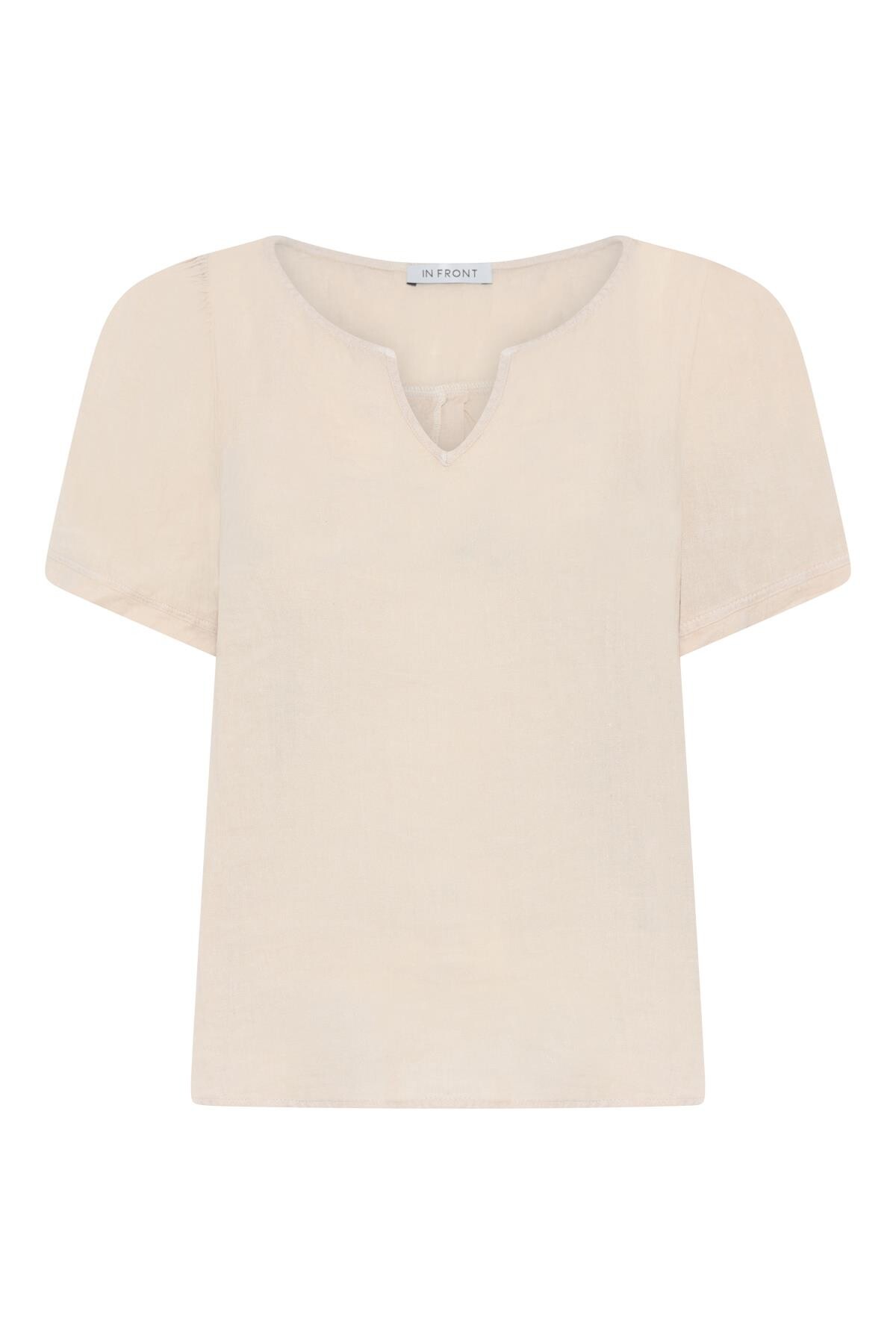 IN FRONT LINO BLOUSE 16234 190 (Nature 190)