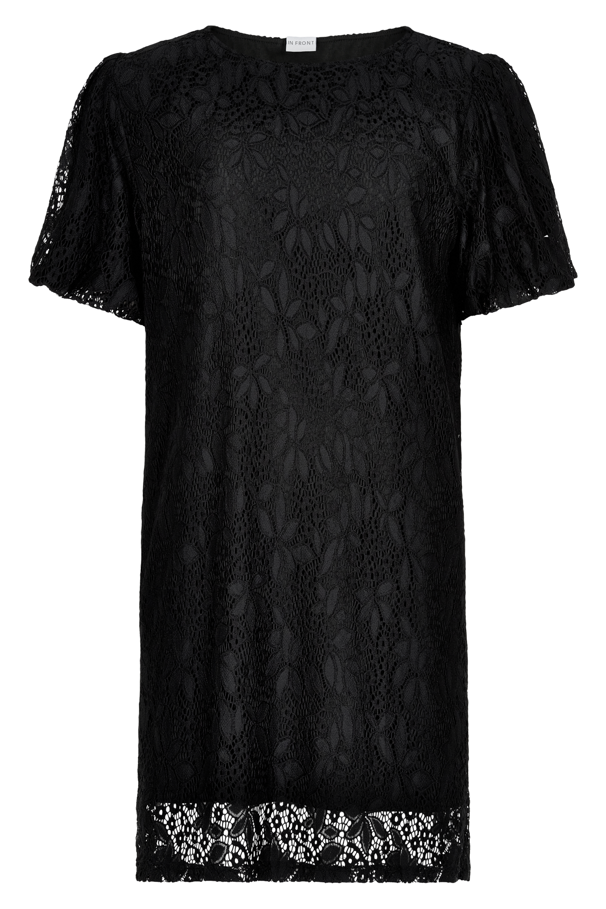 IN FRONT GINA LACE BALLOON SLEEVE DRESS 14116 999 (Black 999)