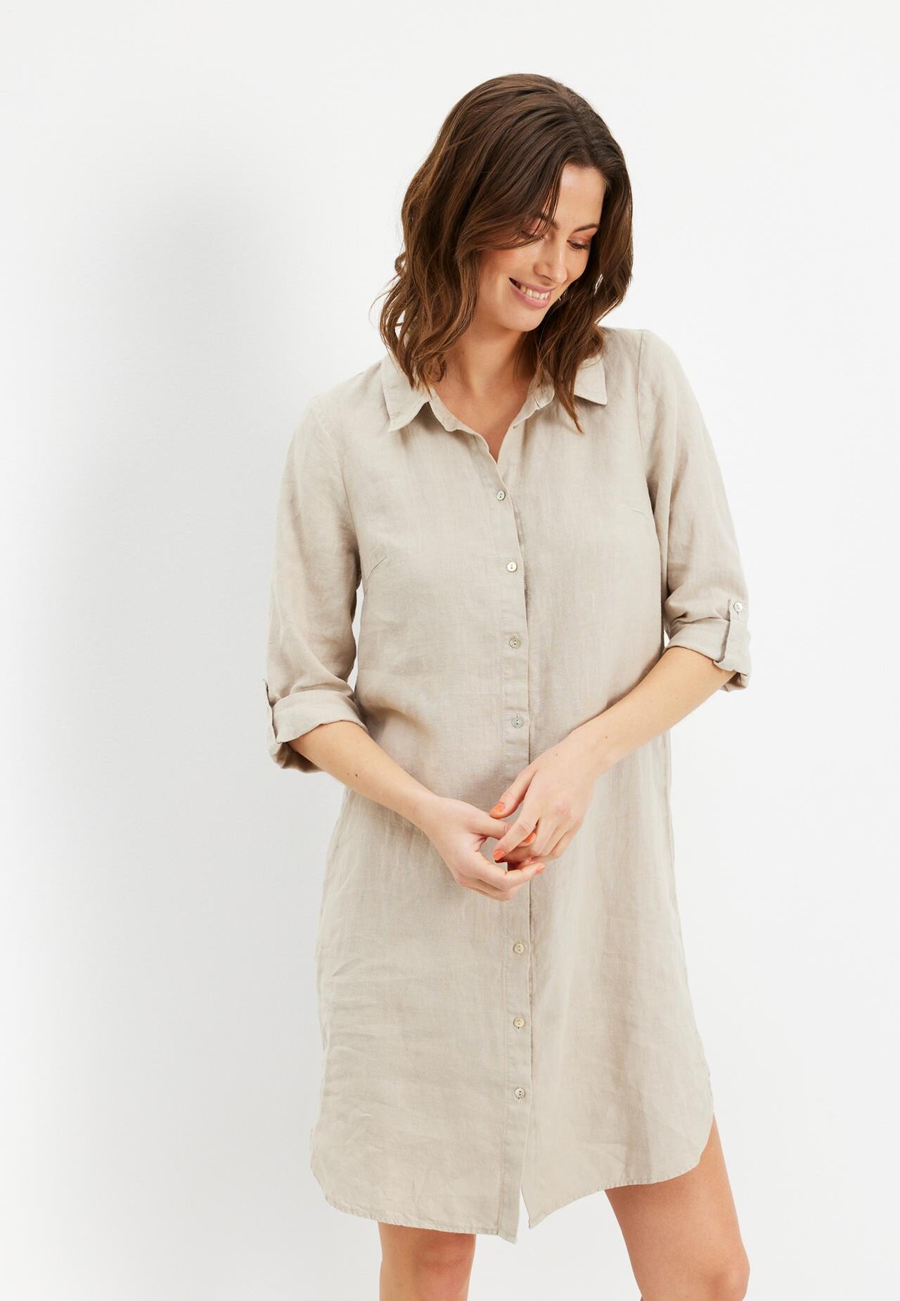 IN FRONT LINO DRESS 15687 190 (Nature 190)