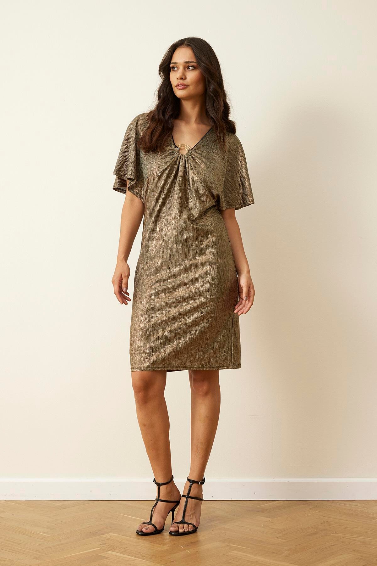 IN FRONT PAPILUR DRESS 15977 016 (Old Gold 016)
