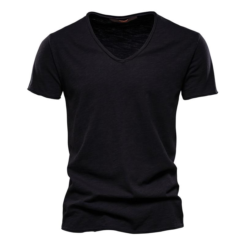 Big Thumb Zomer Elasticiteit T-shirt Mannen Casual Zachte Fitness Shirt Mannen T-shirt Tops Tee Shirts V-hals Korte Mouw T-shirt Mannen 2XL blauw