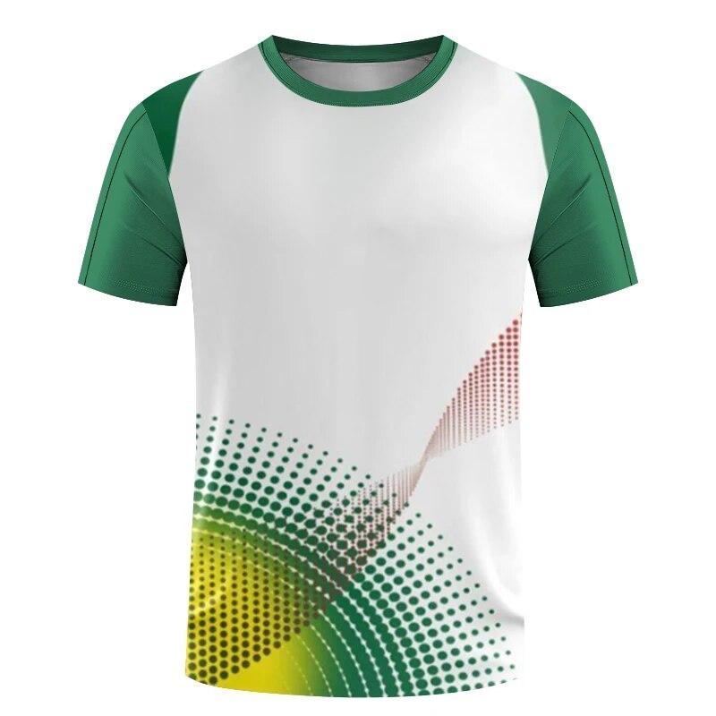 Baibao QIQI Heren T-shirt Korte mouw Sport-T-shirt 3D-printen Aanpasbare teamnaam Logo Kleding Sneldrogend Modieus O-hals Oversized tops XXL