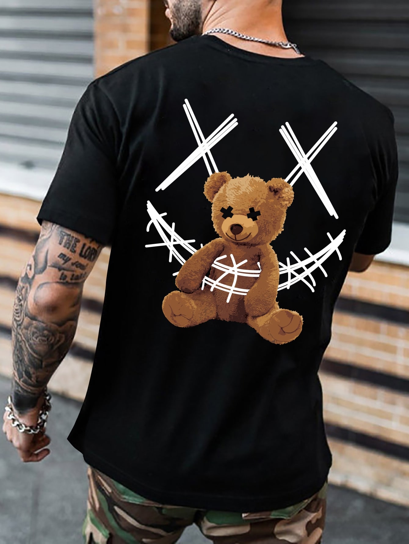 ETST 07 Manfinity LEGND Heren Berenprint T-shirt 2XL