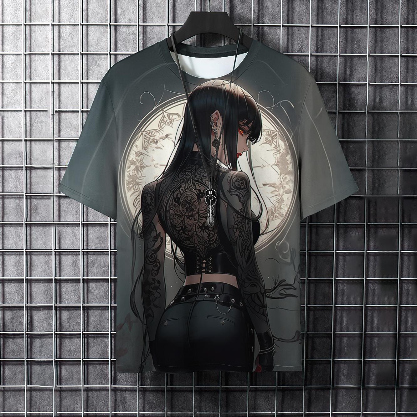 ETST 03 Cartoon Animal Heren T-shirt Coole Samurai Tattoo Grafische T-shirts Trend Casual Harajuku Streetwear 3D Geprinte Hiphop T-shirts Tops 6XL