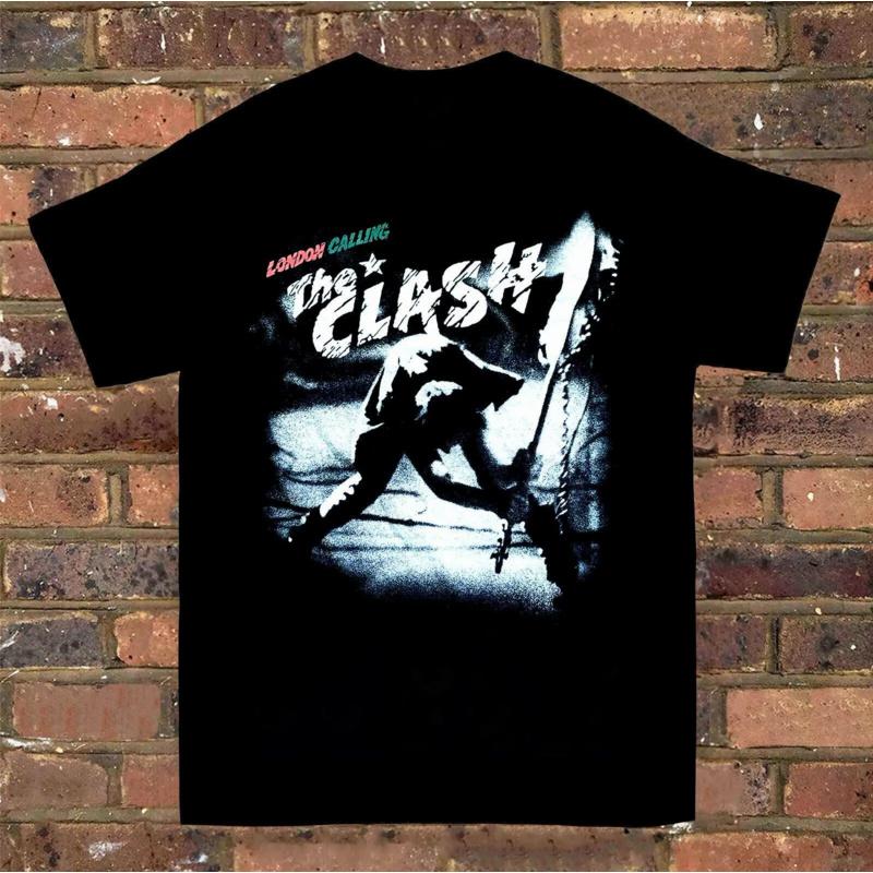 ETST 009 Hot the Clash London Calling Zwart Katoen Unisex Shirt Maat S 234XL HNB152 lange of korte mouwen 3XL