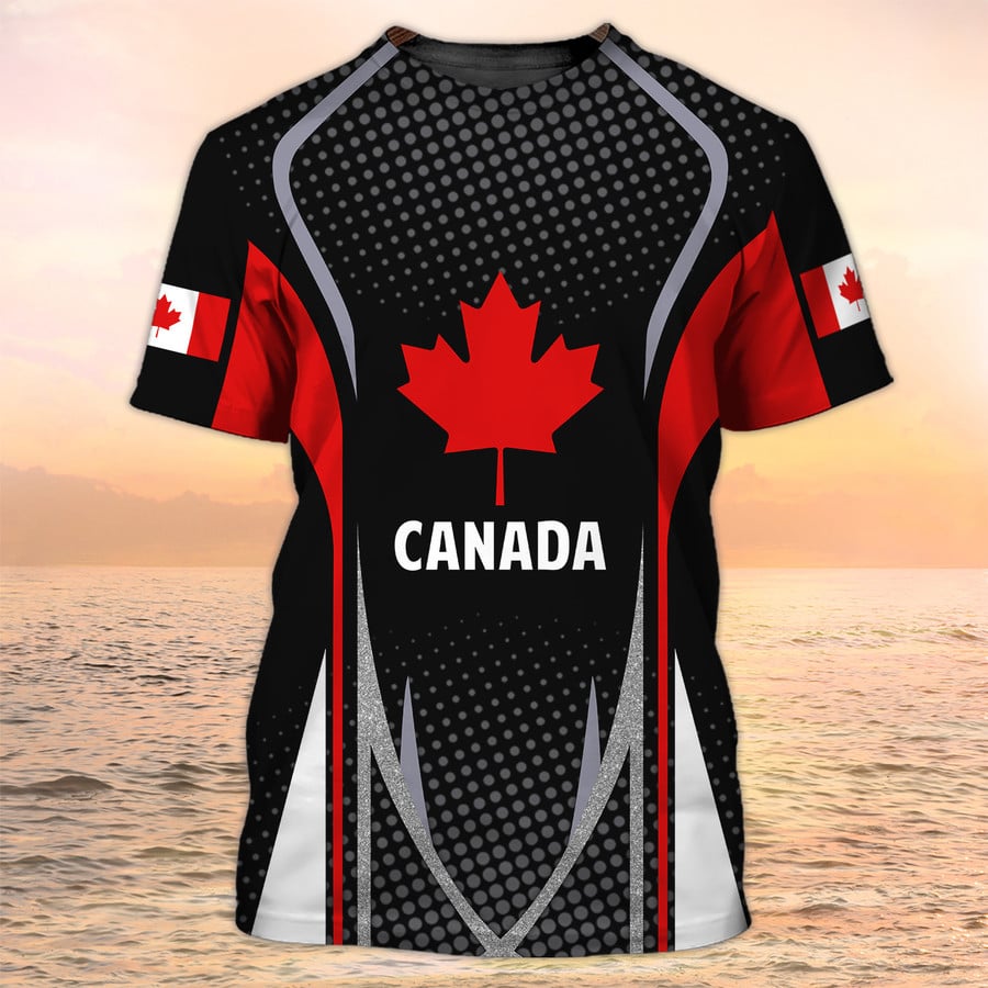 ETST 011 Canada Vlag Soldaat Camo Schedel 3D Harajuku Print Mode Stoere Man Straat Casual Ronde Hals Korte Mouw T-shirt Nieuw Top XL