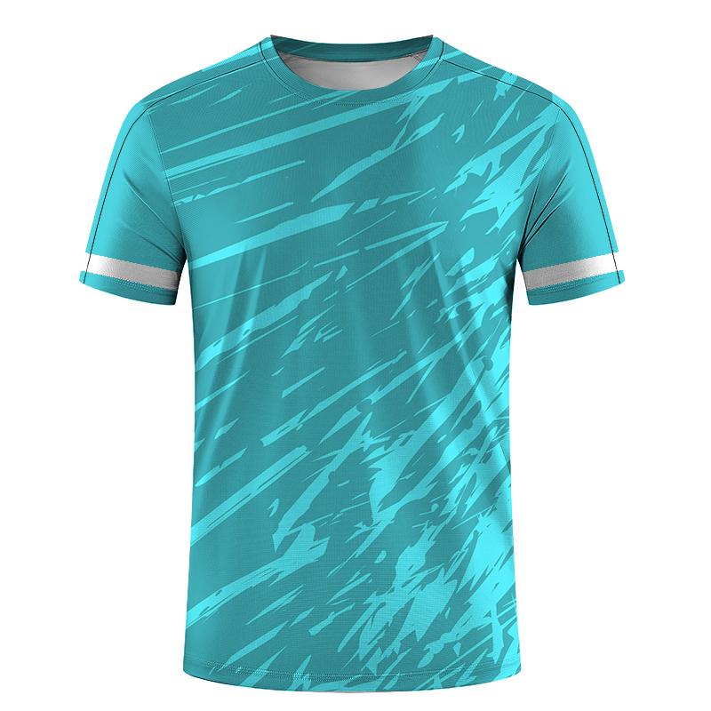 ETST 07 Zomer ademende trainingskleding buiten fietsen sport heren T-shirt casual O-hals dames trainingspak unisex korte mouw top XS