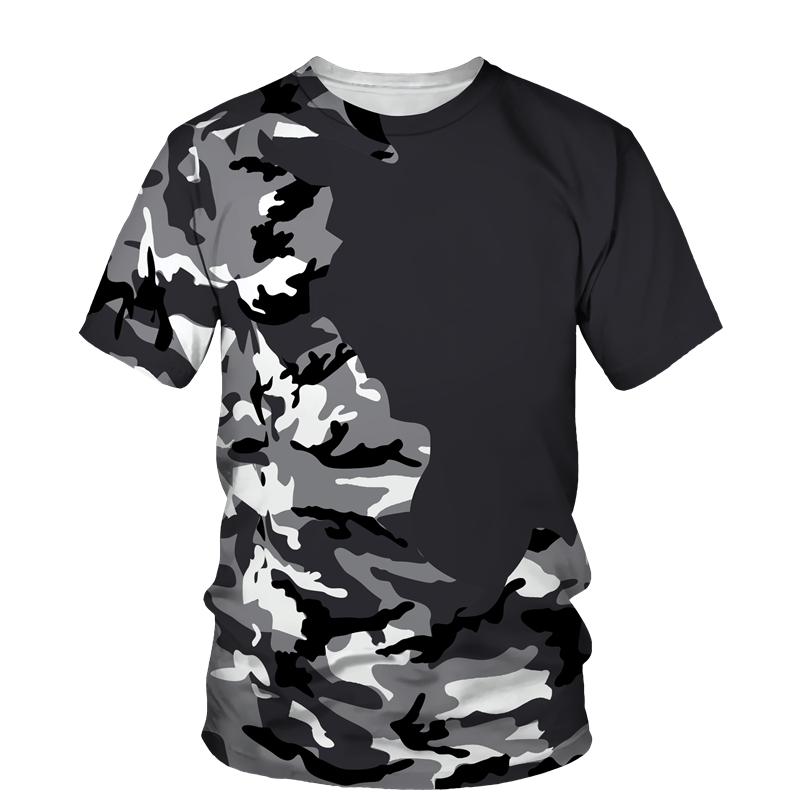 Transmission of love Zomer camouflage grafisch T-shirt voor mannen Casual kleding T-shirts voor heren en dames Jungle T-shirt met ronde hals en korte mouwen Tops 6XL