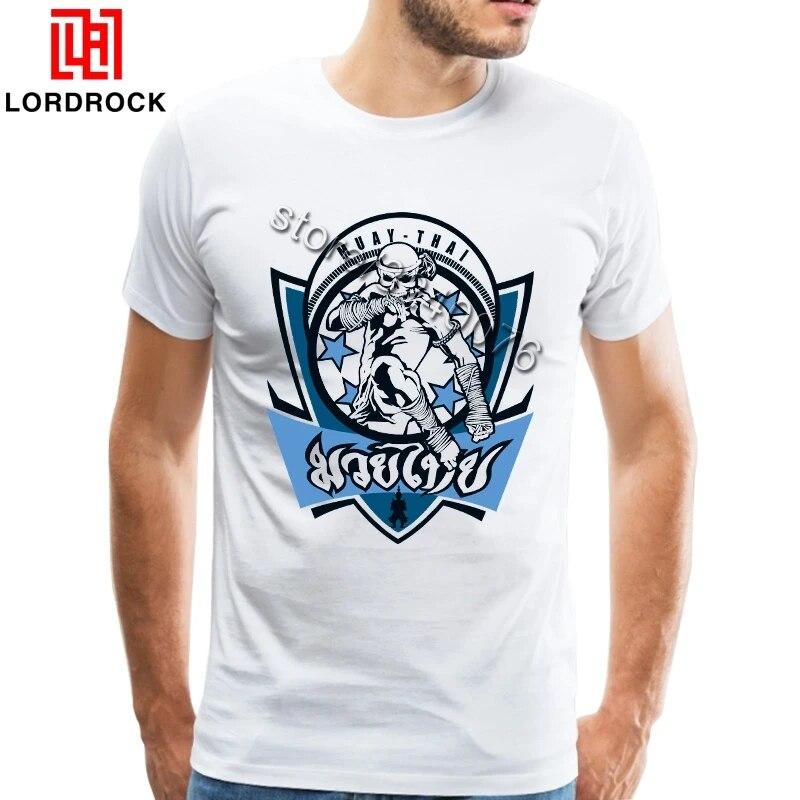 YSM Cotton Tshirt Merkontwerp Muay Thai-shirt met korte mouwen Twins Fighter Tee Camiseta Muay Thai T-shirt Groot M wit