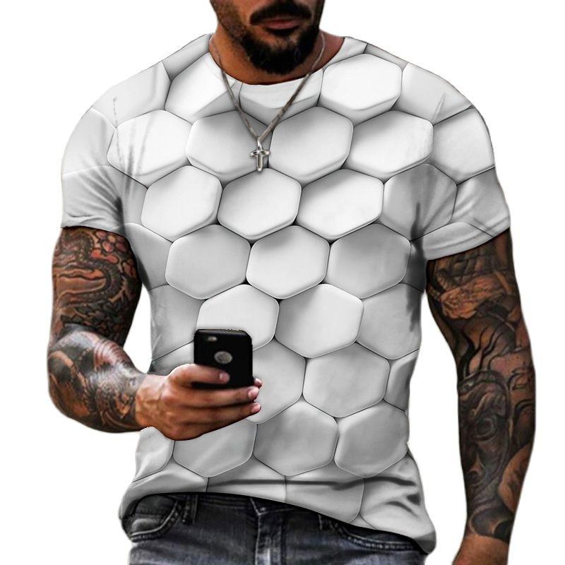 Wengy 2 3D T-shirt Voor Mannen Mode Hip Hop O-hals Korte Mouw Tops Abstract Harajuku Mannen T-shirts Oversized Tees Shirt man Kleding L