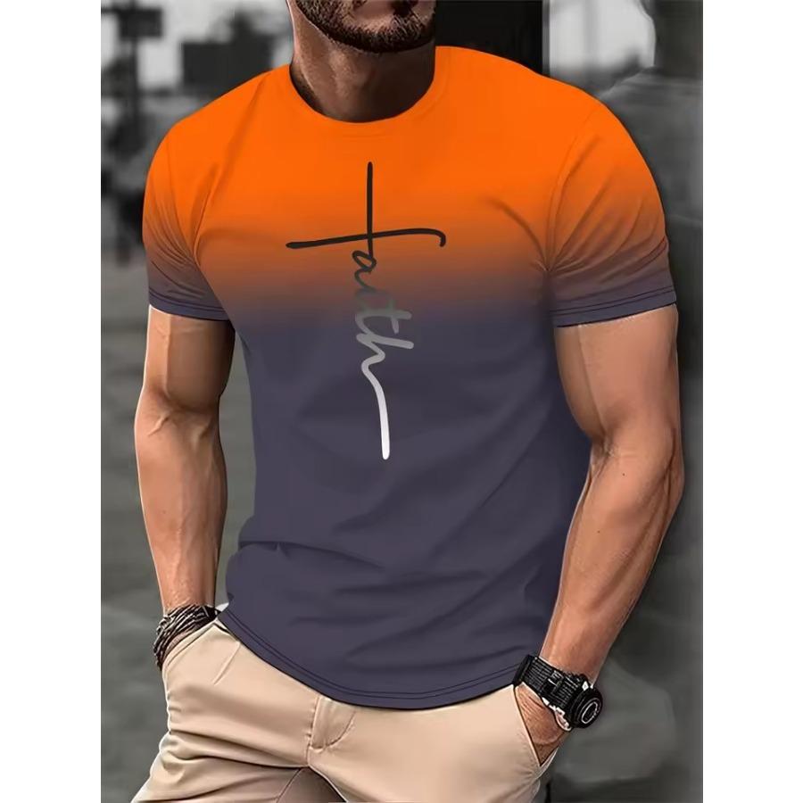 WowClassic Heren Casual T-shirt met bonte print, King Fitness Shirt, Oversized Tops met korte mouwen, Jongens Tops, Vintage Heren T-shirts M
