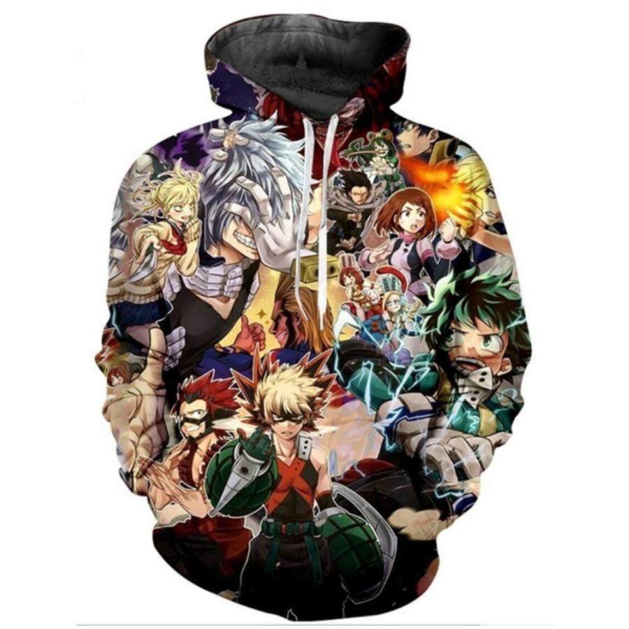 ETST 009 2020 Anime Boku No Hero My Hero Academia 3D Print Casual Sweatshirt Heren Dames Hoodies XL