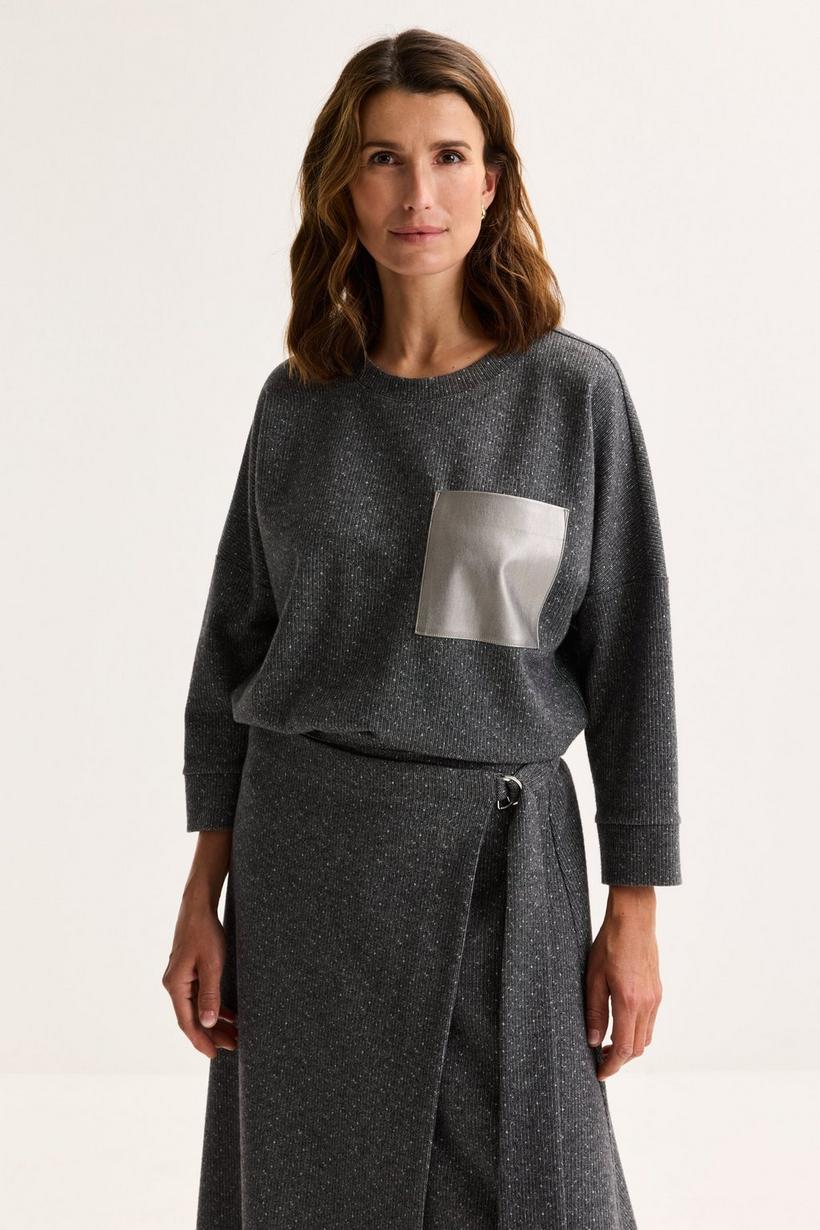 Mayerline Top In Jersey Tweed Met Ronde Hals