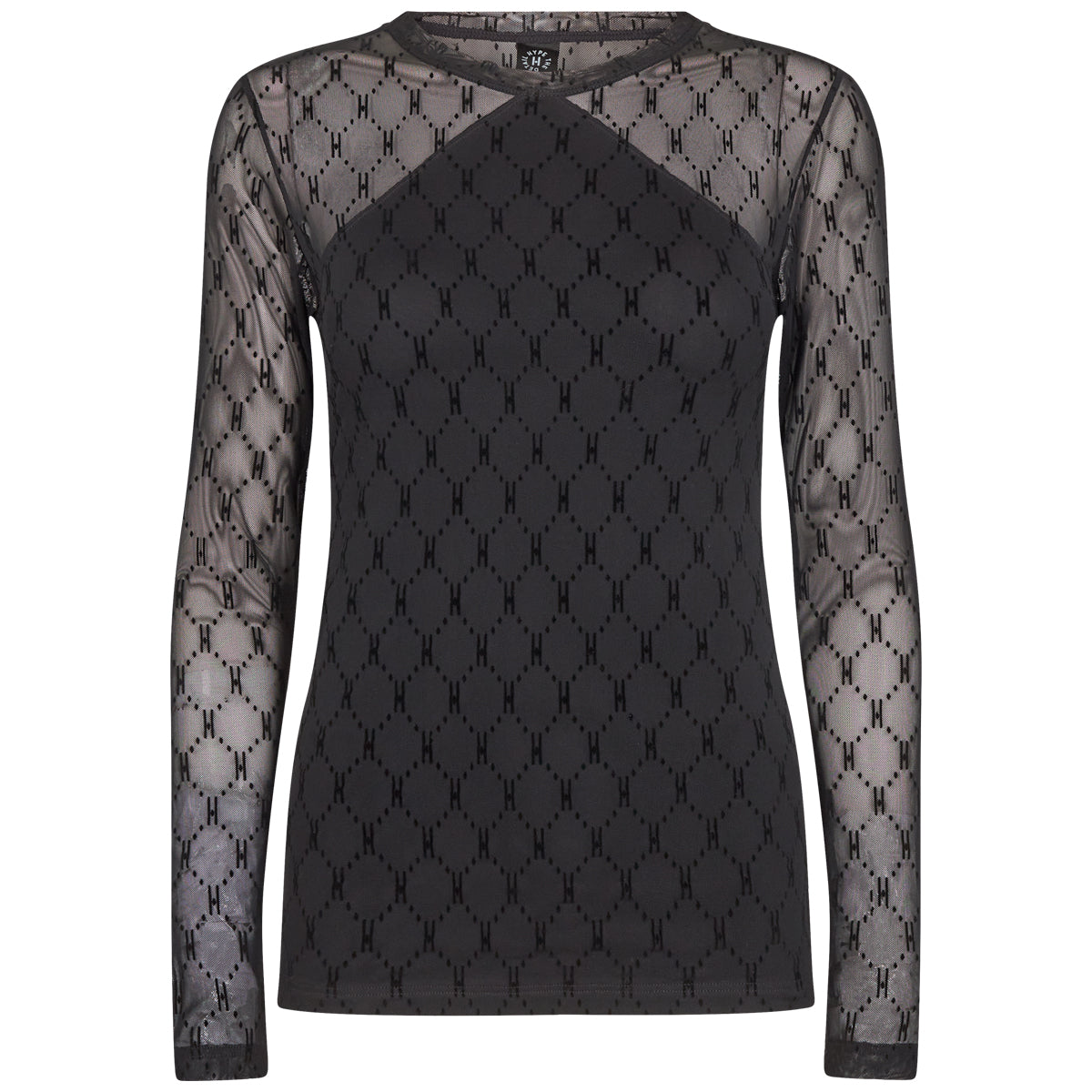 Hype The Detail Mesh blouse, zwart