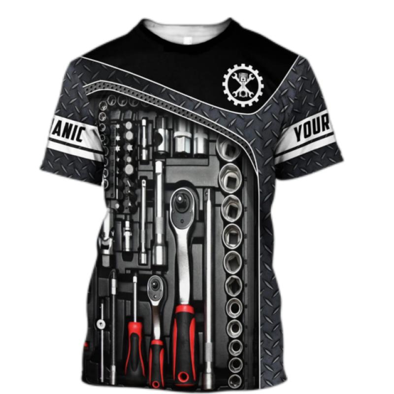 Xuhaijian02 Mannen T-shirt Vintage T-shirt Zomer Kleding Monteur 3d Print Tops 5xl Straat Casual Sport Oversized Trui M