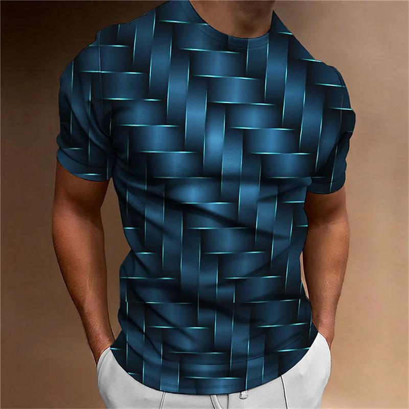 Xuhaijian02 Eenvoudig heren T-shirt geometrisch patroon 3d bedrukt heren top alledaagse casual kleding los oversized shirt retro sweatshirt XL