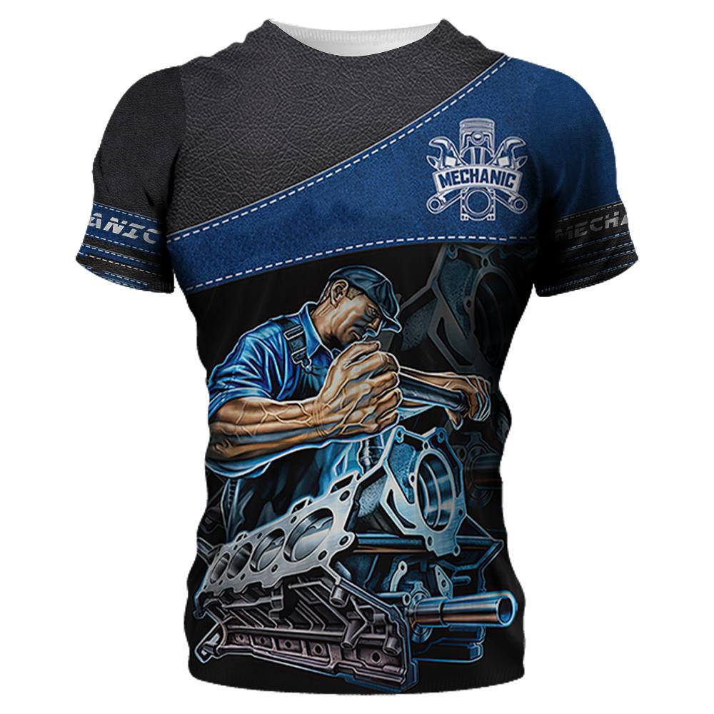 ETST 07 Zomer Vintage Heren T-shirt Gepersonaliseerde Naam Monteur 3D All Over Print Tops 5xl Mannelijke T-shirts Straat Tee casual Sport T-shirt 3XL