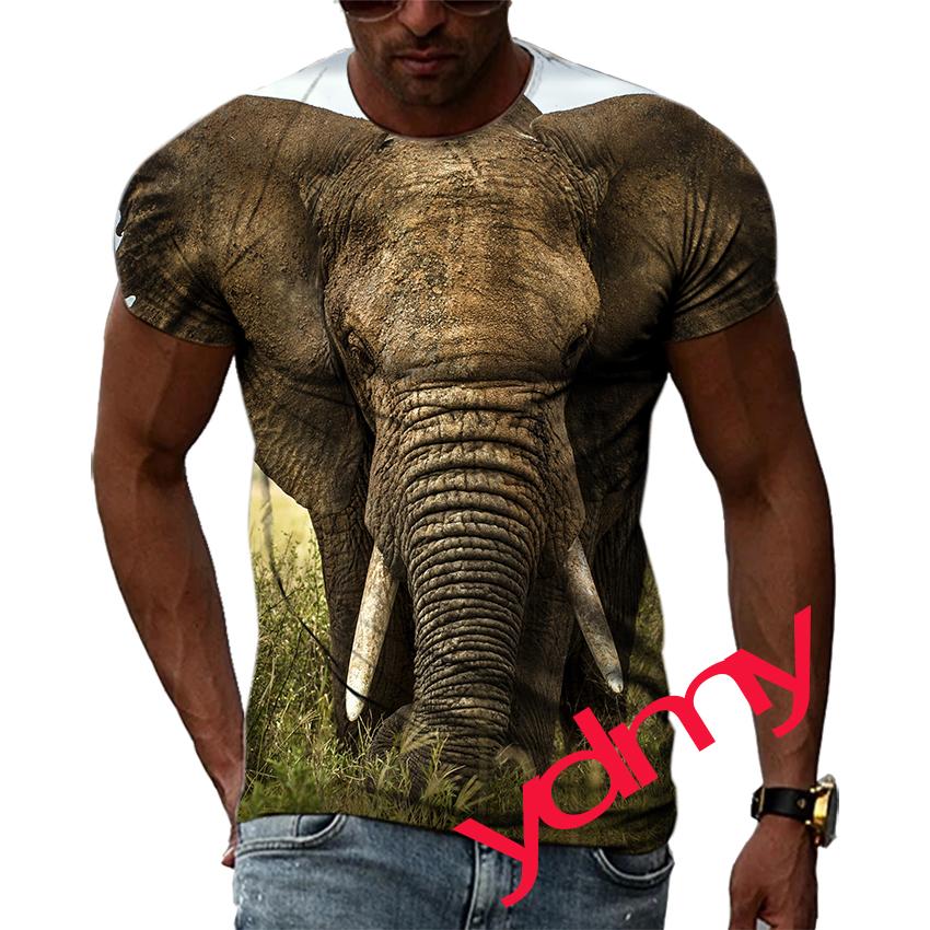 ETST WENDY 005 Tij Mode Summe Olifant Foto heren T-shirt Casual Print Tees Hip Hop Persoonlijkheid Ronde Hals Korte Sleev Sneldrogend 6XL