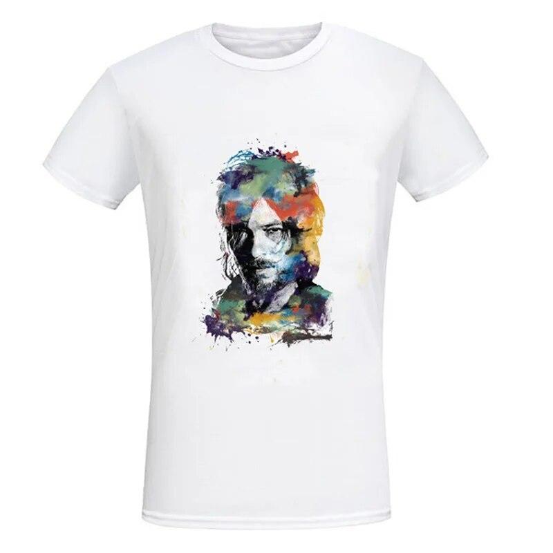 YSM Cotton Tshirt Aankomst Walking Dead Daryl Dixon T-shirts TV-serie bedrukt T-shirt heren zomer zacht XXXL wit