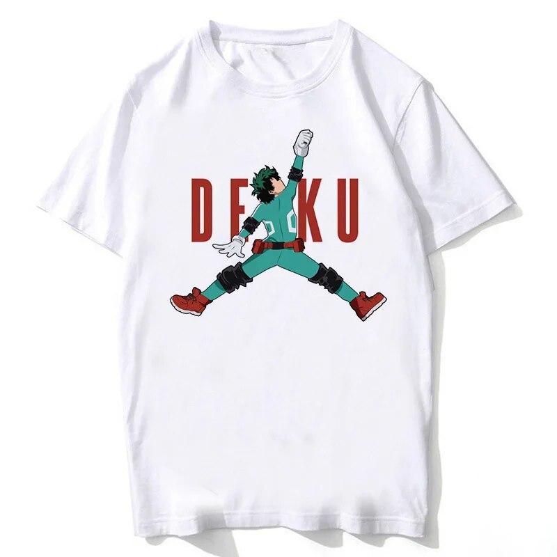 YSM Cotton Tshirt Boku No Hero Academia T-shirt deku print T-shirt mijn held academia anime shirt heren XXXXL wit
