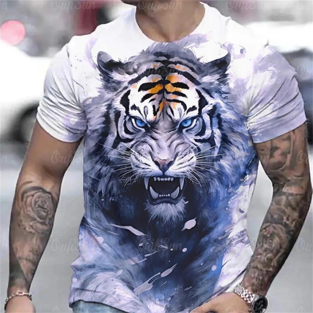 ETST WENDY 05 Dieren T-shirt voor mannen 3D Tijger bedrukte mode heren Street Designer korte mouwen Harajuku sweatshirt losse oversized T-shirts 6XL