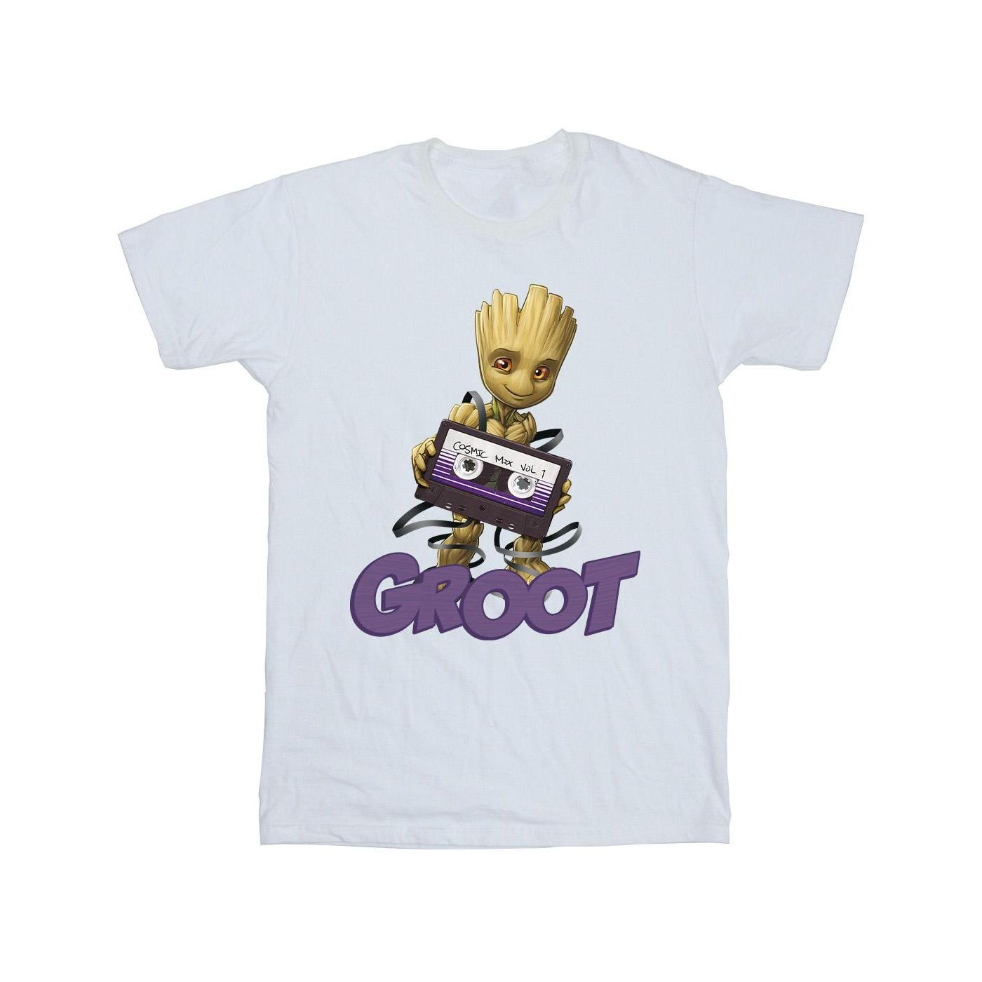 Guardians Of The Galaxy Heren Groot Casette T-shirt 3XL wit