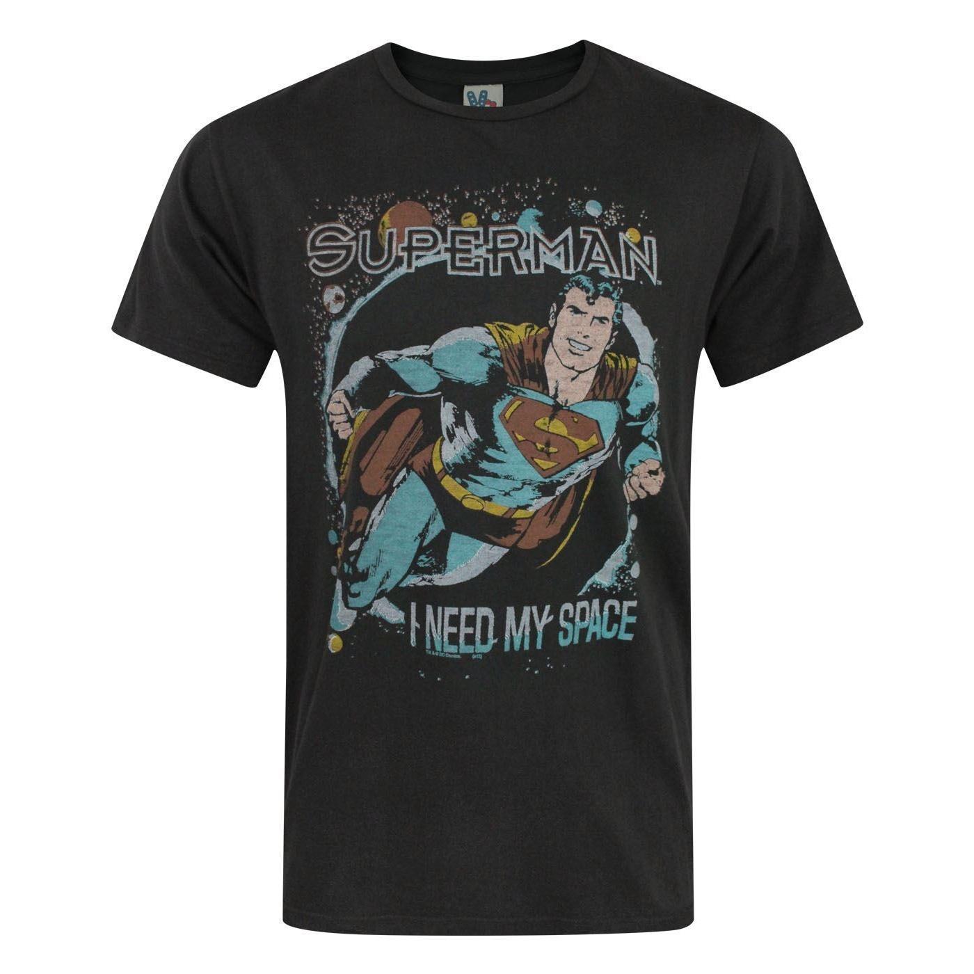 Pertemba FR - Apparel Junkfood heren ik heb mijn ruimte Superman T-shirt nodig S zwart